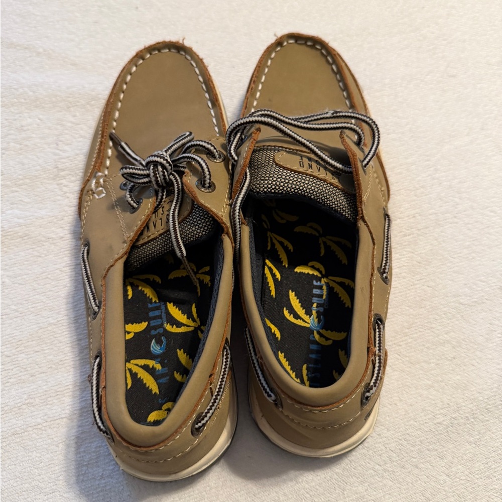 Boys Tan Boat Shoes - Casual Deck Style